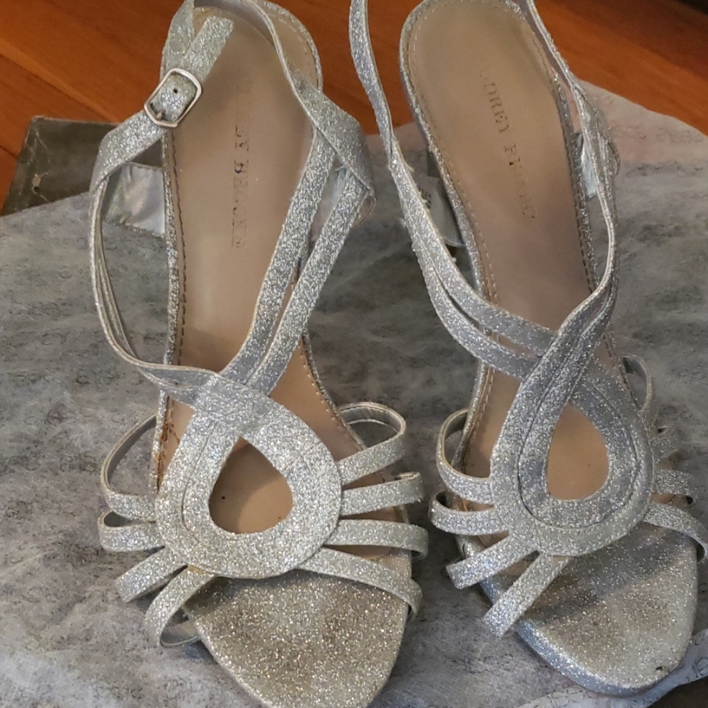 Silver sparkle stilletos